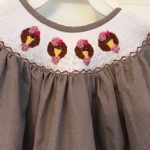 Adorable Dibble Dabble toddler dress for Thanksgiving